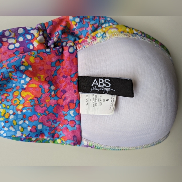 ABS strapless bikini top Size 8 Strapless multi color. - Picture 3 of 3